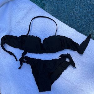 Black eyelet tie bikini 🖤